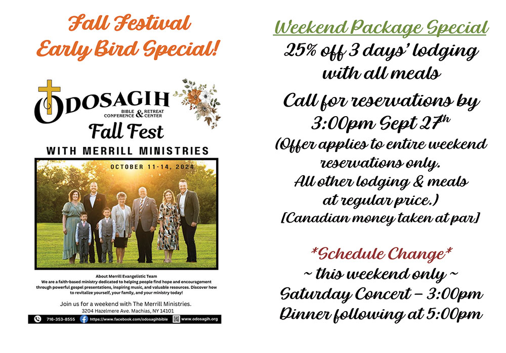 2024 Fall Festival Early Bird Special