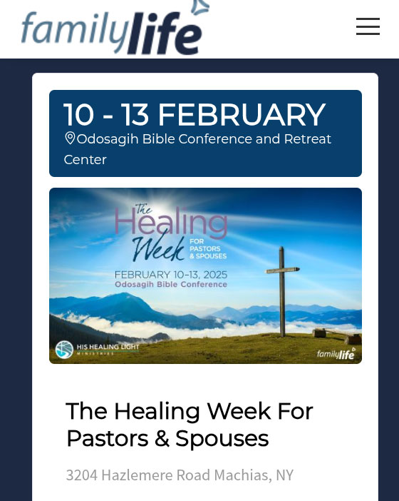 2025 Family Life Healing Week